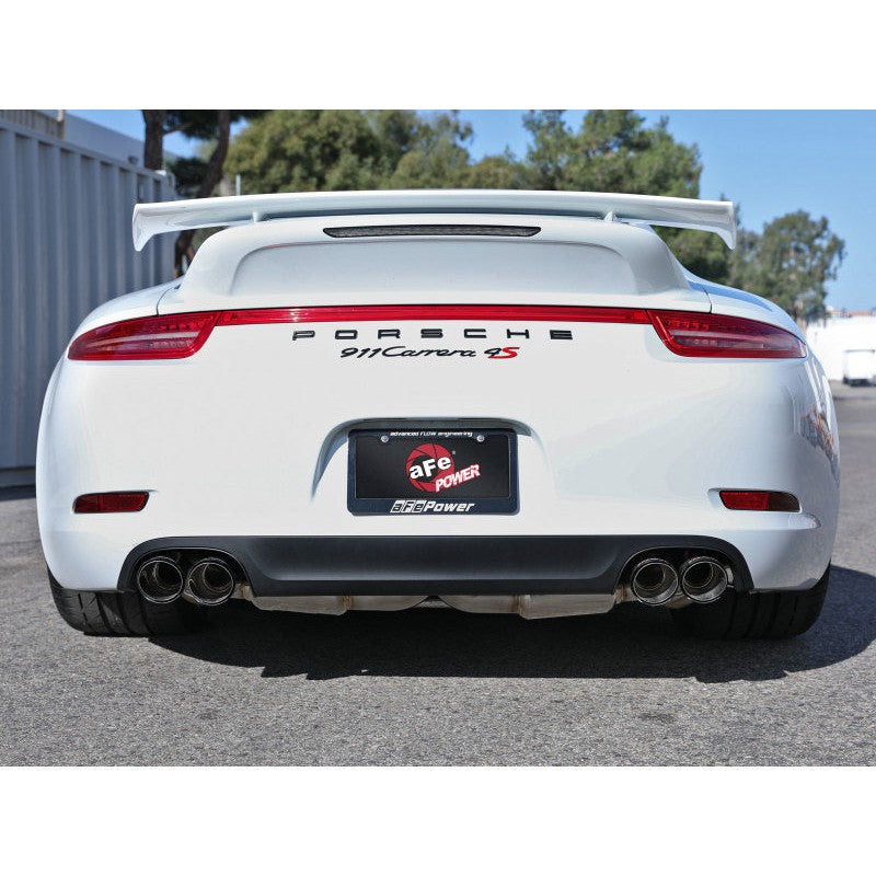 aFe MACHForce XP 12-16 Porsche 911 Carrera H6-3.8L SS-304 Cat-Back Exhaust w/Carbon Fiber Tips