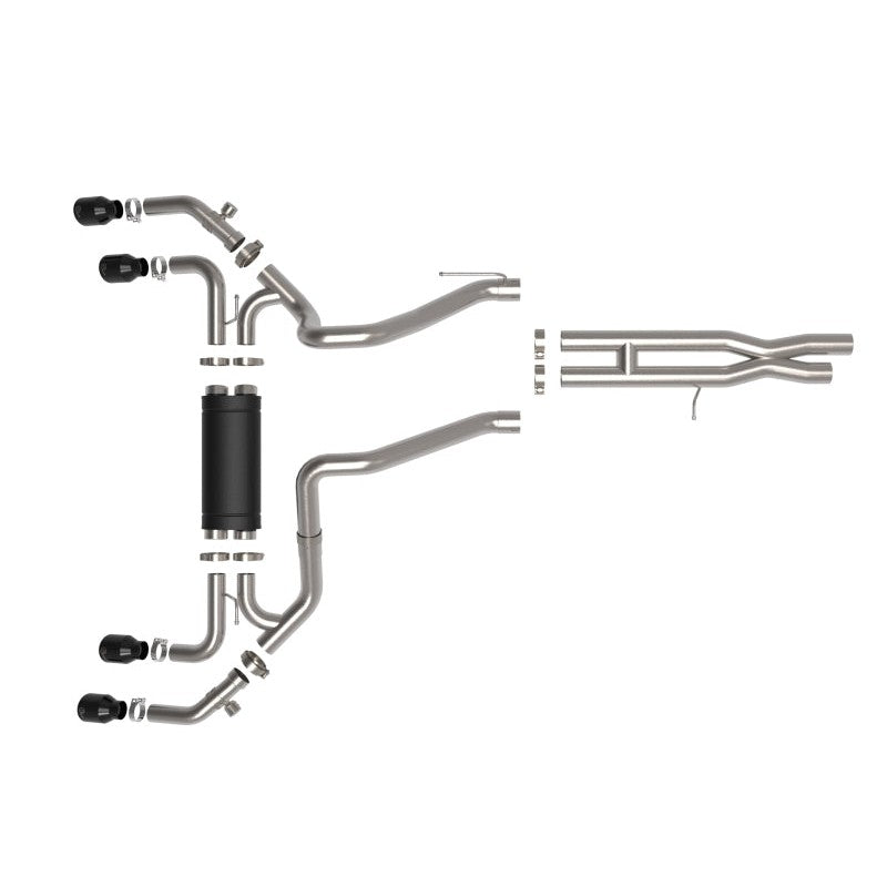 aFe Vulcan Series 2.5in 304SS Cat-Back Exhaust 2021+ Jeep Wrangler 392 6.4L w/ Black Tips