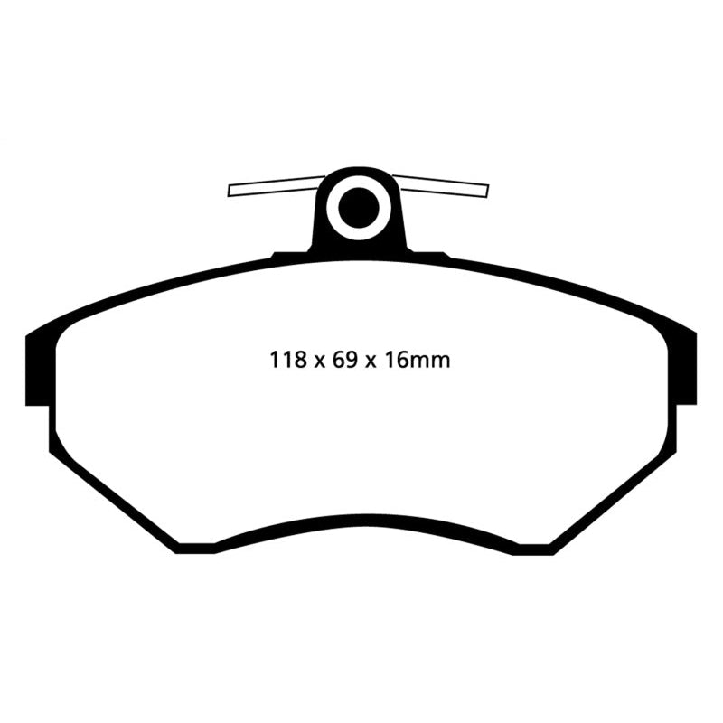 EBC Redstuff Brake Pads -  97-02 Volkswagen Cabriolet 2.0 - Front Brake Pads