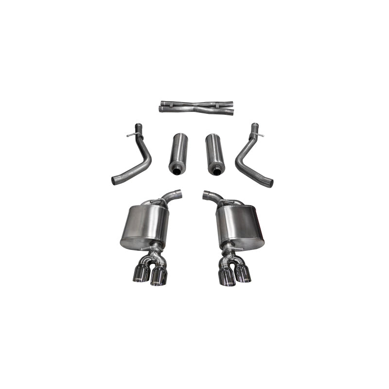 Corsa 15-17 Dodge Challenger Xtreme Cat-Back Dual Rear Exit with Twin 3.5in Polished Pro-Series Tips - T1 Motorsports