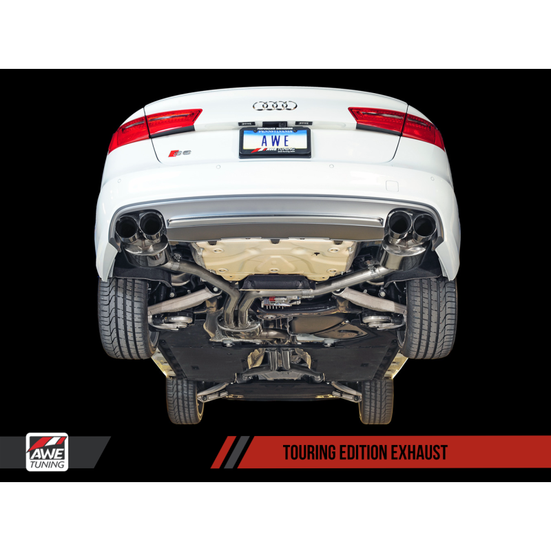 AWE Tuning Audi C7 / C7.5 S6 4.0T Touring Edition Exhaust - Diamond Black Tips