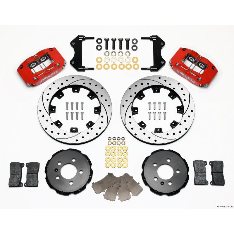 Wilwood Dynapro Radial Front Kit 12.19in Drilled Red 99-03 Jetta IV & Golf IV - T1 Motorsports