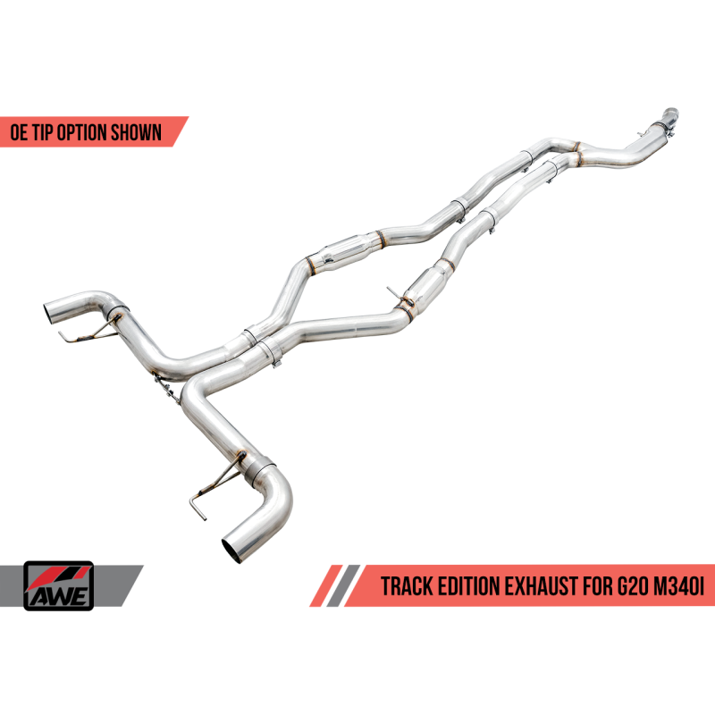 AWE Tuning 2019+ BMW M340i (G20) Non-Resonated Touring Edition Exhaust (Use OE Tips)