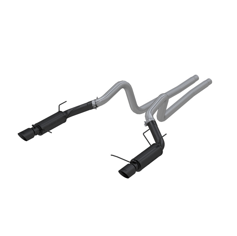 MBRP 11-14 Ford Mustang GT 5.0L 3in Cat Back Dual Split Rear Race Version 4in Tips - Black - T1 Motorsports