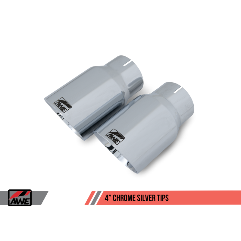 AWE Tuning S550 Mustang EcoBoost Axle-back Exhaust - Touring Edition (Chrome Silver Tips)