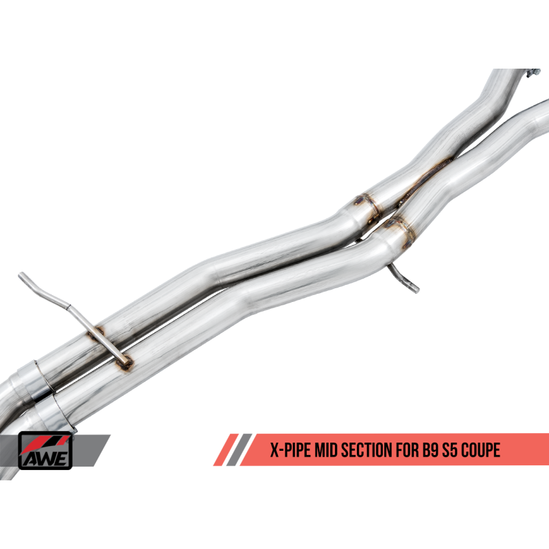 AWE Tuning Audi B9 S5 Coupe 3.0T Track Edition Exhaust - Diamond Black Tips (102mm)