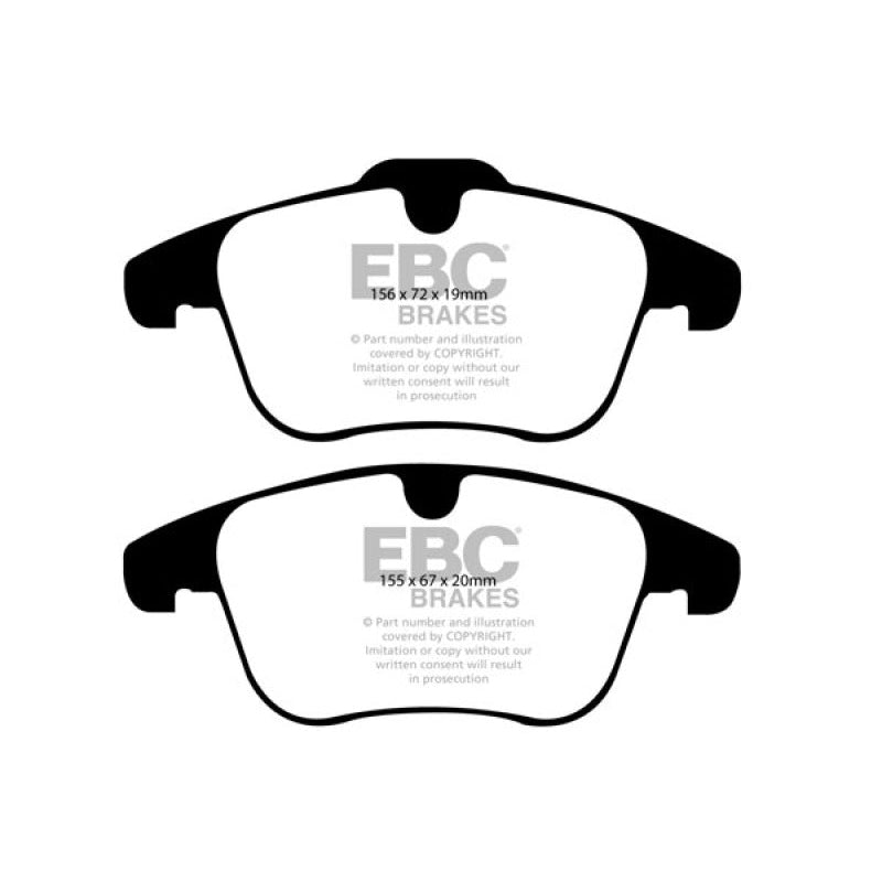 EBC Redstuff Brake Pads -  11+ Volvo S60 2.5 Turbo T5 (300mm Front Rotors) - Front Brake Pads