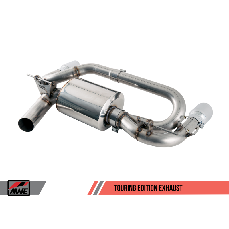 AWE Tuning BMW F22 M235i / M240i Touring Edition Axle-Back Exhaust - Chrome Silver Tips (90mm)
