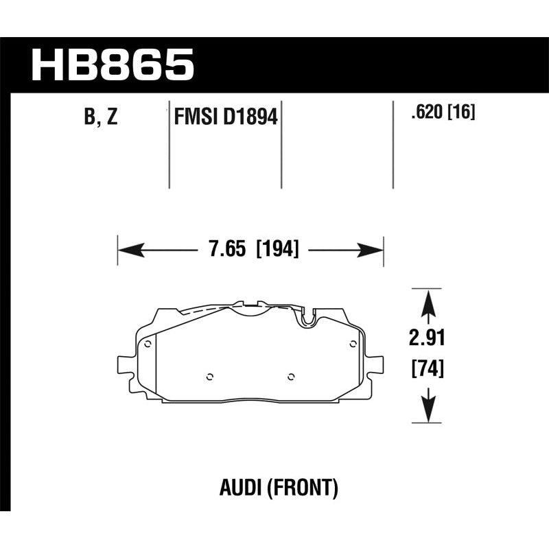 Hawk 18-19 Audi S5 Performance Ceramic Street Front Brake Pads - T1 Motorsports