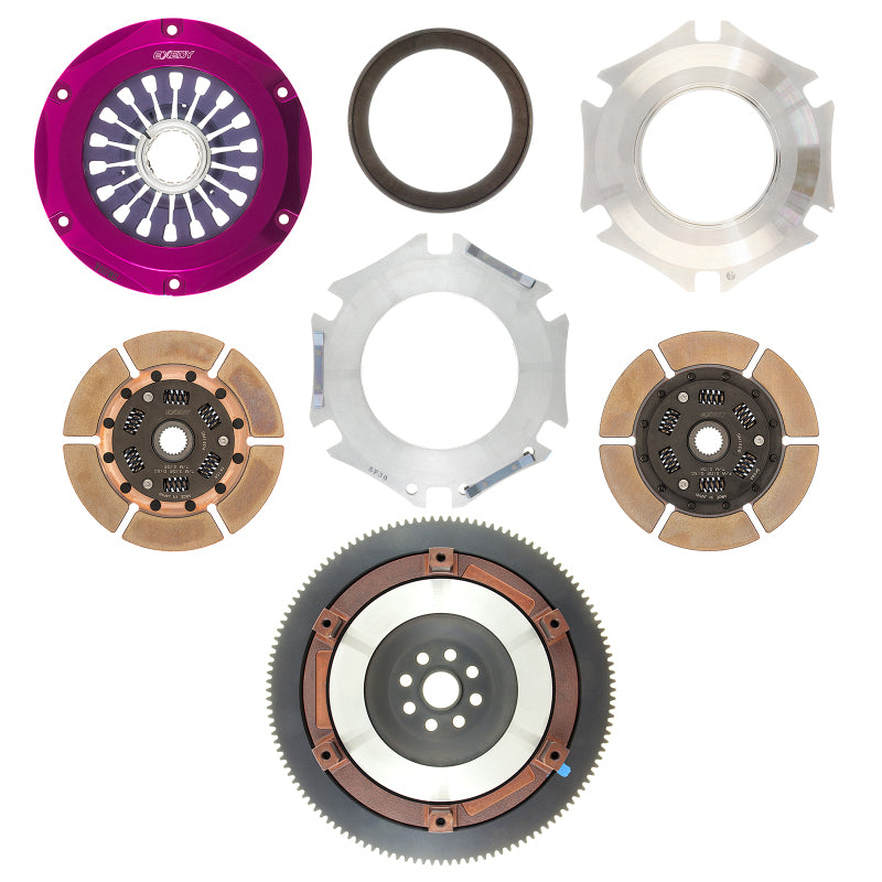 Exedy 2004-2014 Subaru Impreza WRX STI H4 Hyper Twin Cerametallic Clutch Sprung Disc Pull Type - T1 Motorsports
