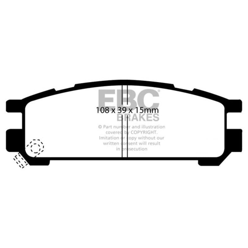 EBC Redstuff Brake Pads -  93-96 Subaru Impreza 1.8 - Rear Brake Pads