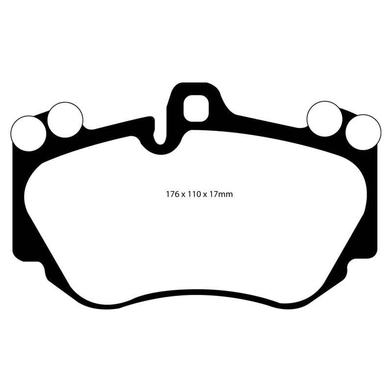 EBC Redstuff Brake Pads -  05-10 Lamborghini Murcielago 6.5 (4 Pad set)(Cast Iron Rotors) - Front Brake Pads