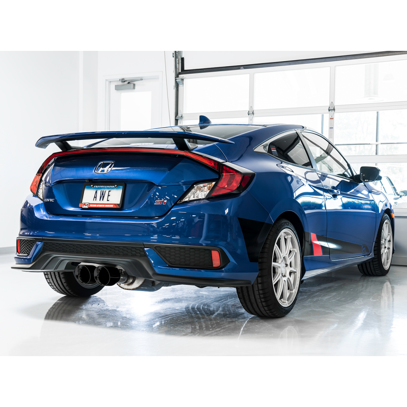 AWE Tuning 2016+ Honda Civic Si Touring Edition Exhaust w/Front Pipe & Dual Diamond Black Tips