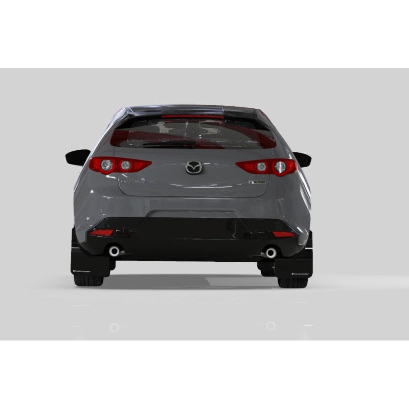 Rally Armor 19-22 Mazda3 GT Sport Hatch Black UR Mud Flap w/ Red Logo - T1 Motorsports