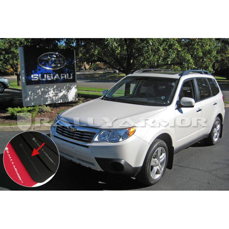 Rally Armor 09-13 Subaru Forester Black UR Mud Flap w/ Grey Logo