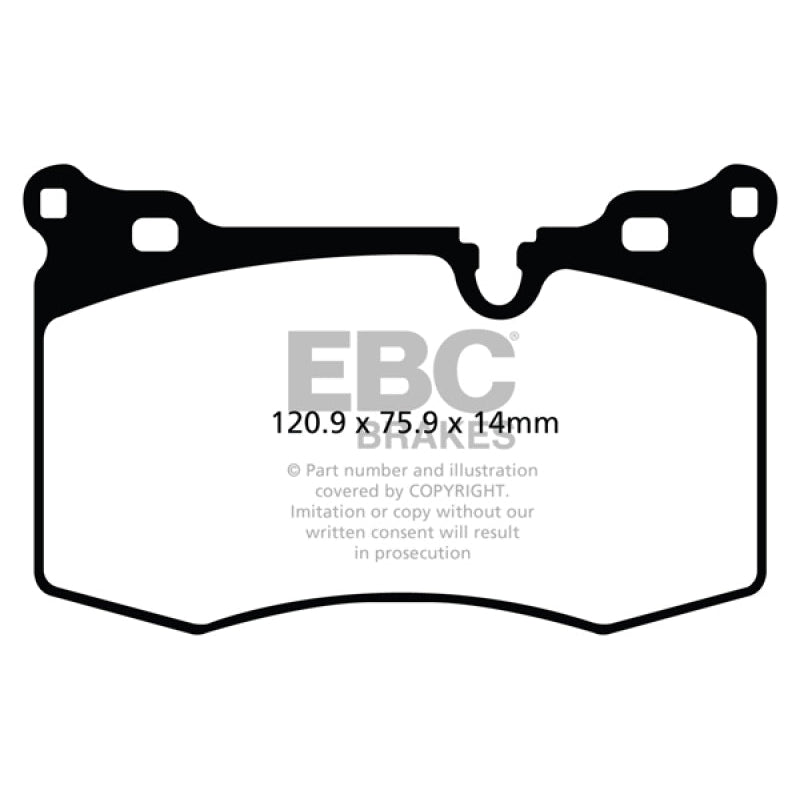 EBC Redstuff Brake Pads -  09-14 Mini Hardtop 1.6 Turbo J.C Works - Front Brake Pads