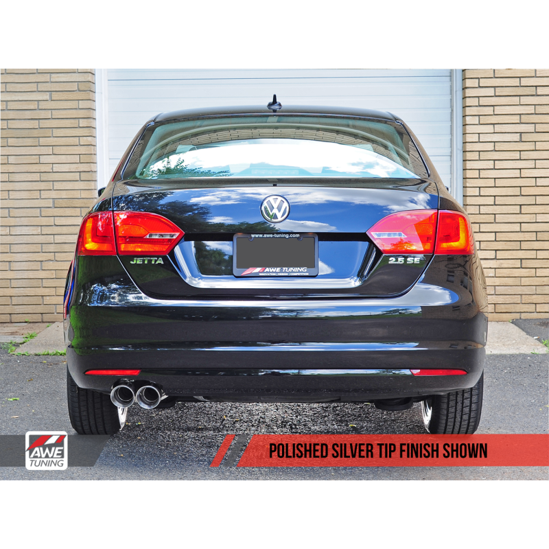 AWE Tuning Mk6 Jetta 2.5L Track Edition Exhaust - Polished Silver Tips