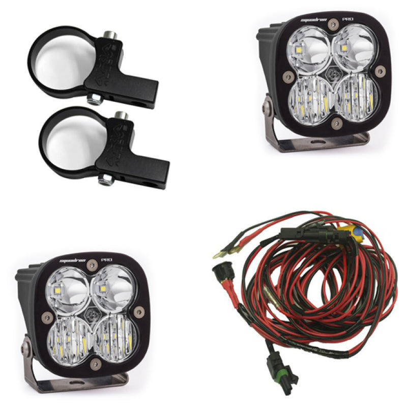 Baja Designs Squadron Pro LED Light Pods Kit w/Horizontal Mounts/1.75in Harness - T1 Motorsports