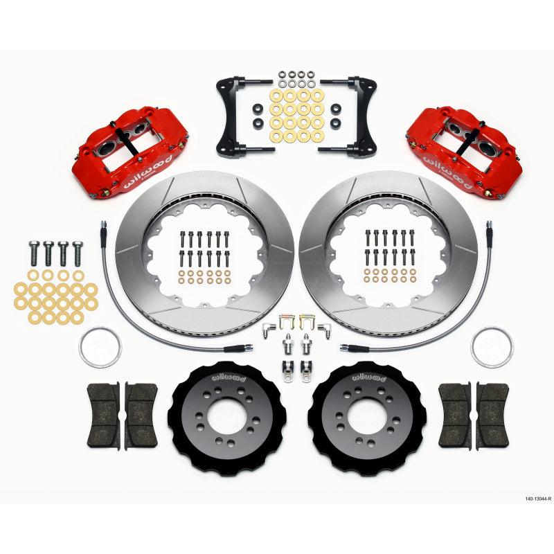 Wilwood Narrow Superlite 6R Front Hat Kit 14.00in Red 2008-up Hyundai Genesis Coupe w/Lines - T1 Motorsports