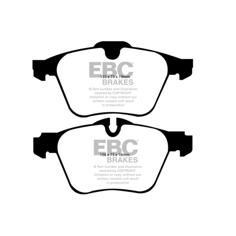 EBC Redstuff Brake Pads -  13-15 Jaguar XF 3.0 Supercharged - Front Brake Pads