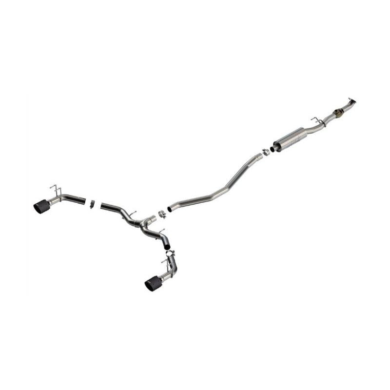 Borla S-Type Catback Exhaust (Carbon Fiber Tips) - 2023+ Integra/2022-2023 Civic Si 1.5L 4 CYL. MT FWD 4DR