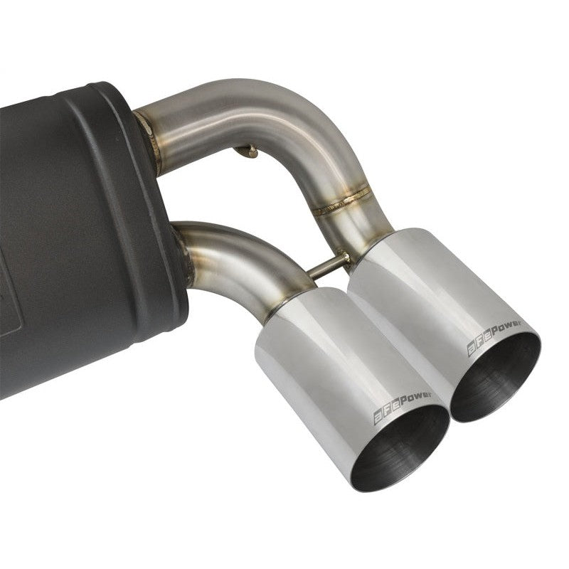 aFe MACHForce XP 3in - 2 1/2in Axle Back 304SS Exhaust w/ Polished Tips 16-17 BMW M2 (f87)
