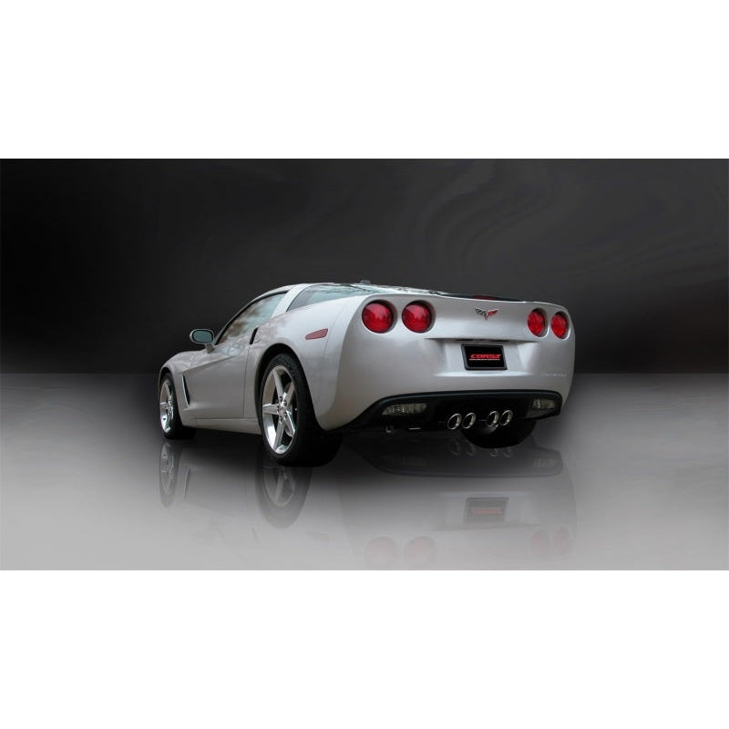 Corsa Sport Axle-Back Exhaust w/Polished Tips - 2005-2008 Chevrolet Corvette C6 6.0L V8