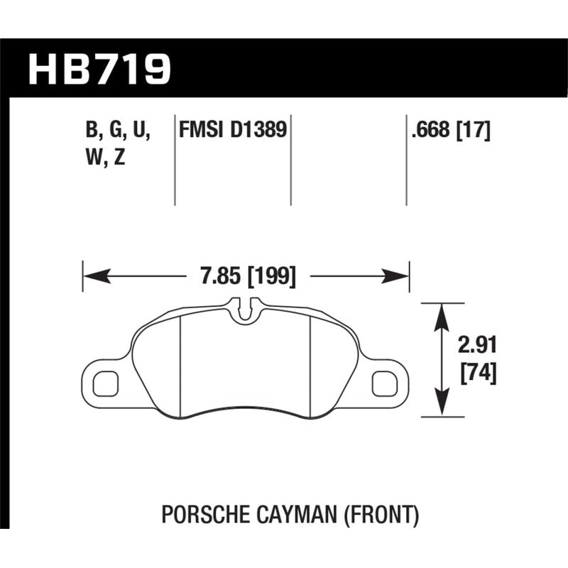Hawk 2013-2016 Porsche 911 Series Performance Ceramic Front Brake Pads (Does not fit S models) - T1 Motorsports