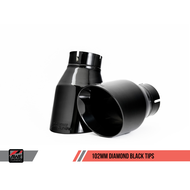 AWE Tuning Porsche Macan Touring Edition Exhaust System - Diamond Black 102mm Tips