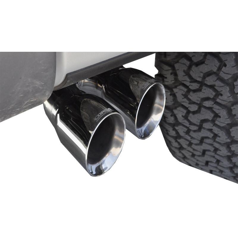 Corsa Xtreme Cat-Back Exhaust w/ Polished Tips - 2011-2014 Ford F-150 Raptor 6.2L V8 (133" Wheelbase)