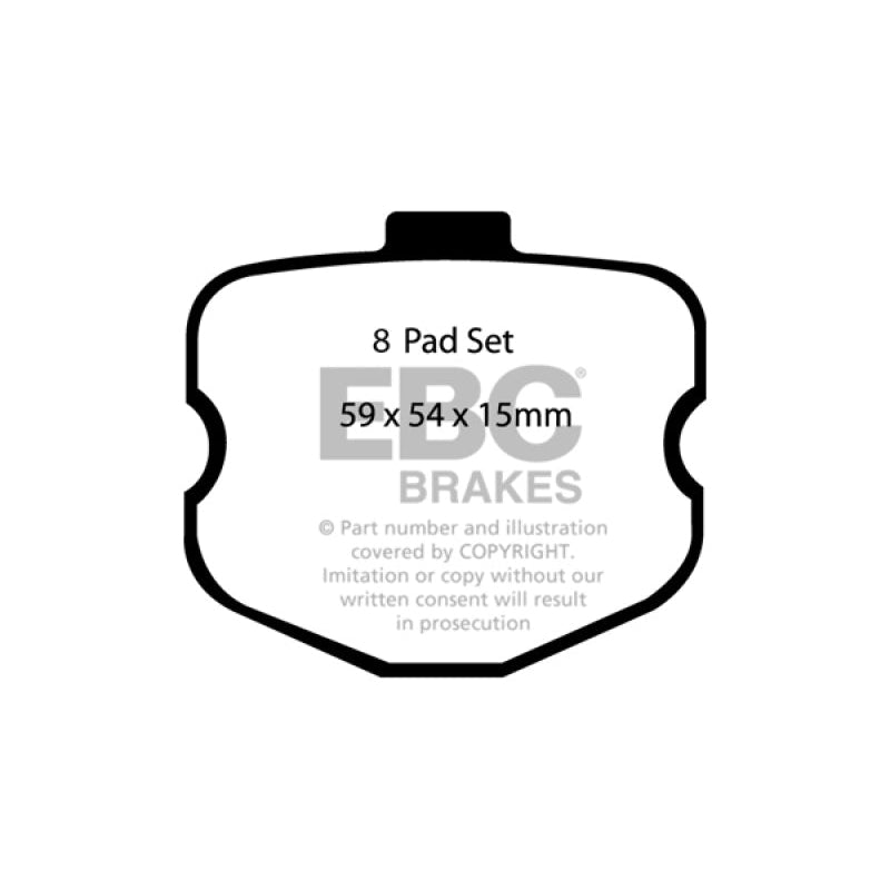 EBC Redstuff Brake Pads -  06-08 Chevrolet Corvette (C6) 7.0 (Z06) - Rear Brake Pads