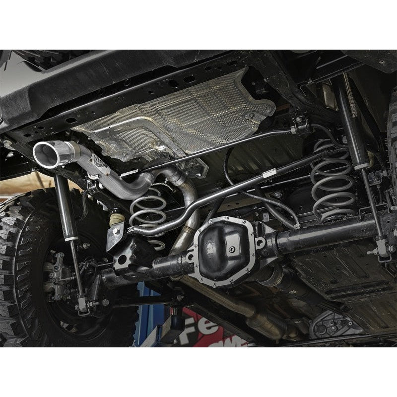 aFe MACH Force-Xp Axle-Back Exhaust System w/Polished Tip 18-20 Jeep Wrangler L4-2.0T / V6-3.6L