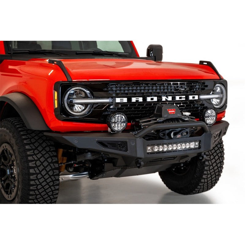 Addictive Desert Designs 2021+ Ford Bronco Rock Fighter Front Bumper - Hammer Black