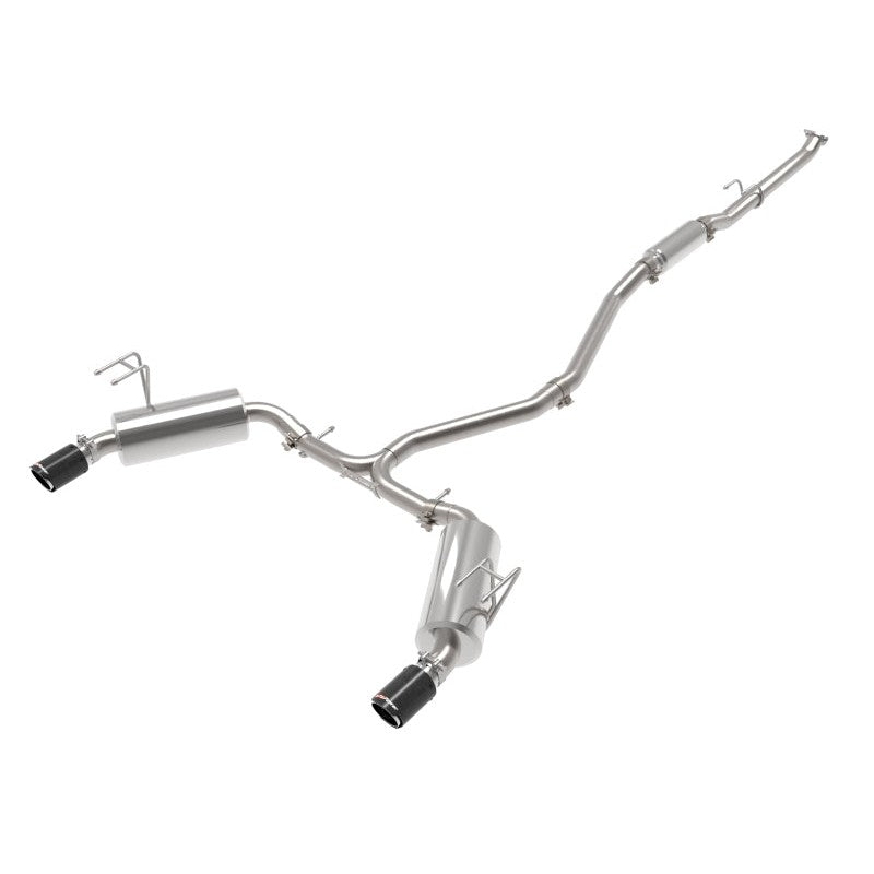 aFe Takeda 2.5in 304 SS Cat-Back Exhaust System w/CF Tips 2022+ Honda Civic L4-1.5L (t)