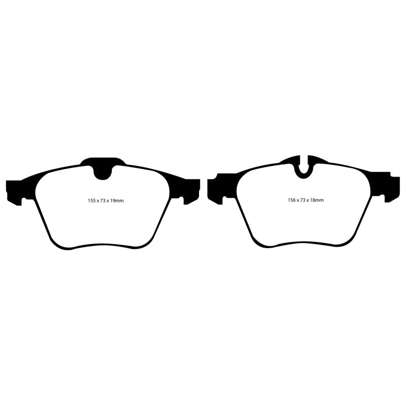 EBC Redstuff Brake Pads -  13-15 Jaguar XF 3.0 Supercharged - Front Brake Pads