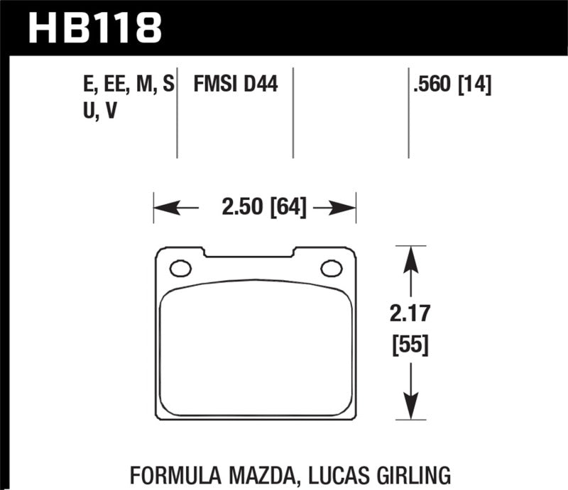 Hawk 1979 Volvo 262 DTC-50 Race Rear Brake Pads - T1 Motorsports