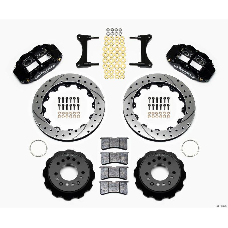 Wilwood Narrow Superlite 6R Front Hat Kit 12.88in Drilled 93-96 Mazda RX7 - T1 Motorsports