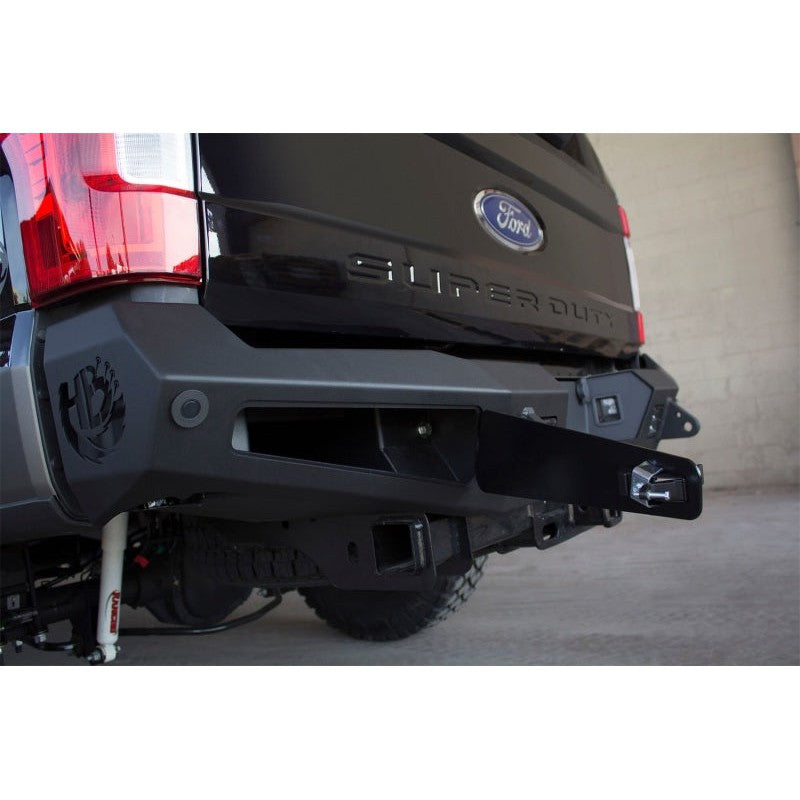 Addictive Desert Designs 17-18 Ford F-250 HoneyBadger Rear Bumper w/ Backup Sensor Cutouts