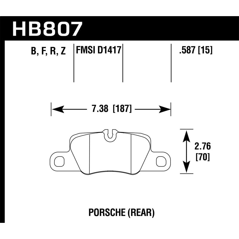 Hawk 2014 Porsche 911 HPS 5.0 Rear Brake Pads - T1 Motorsports