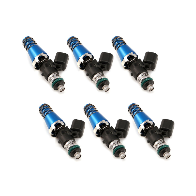 Injector Dynamics 1700cc Injectors - 60mm Length - 11mm Blue Top - 14mm Lower O-Ring (Set of 6) - T1 Motorsports