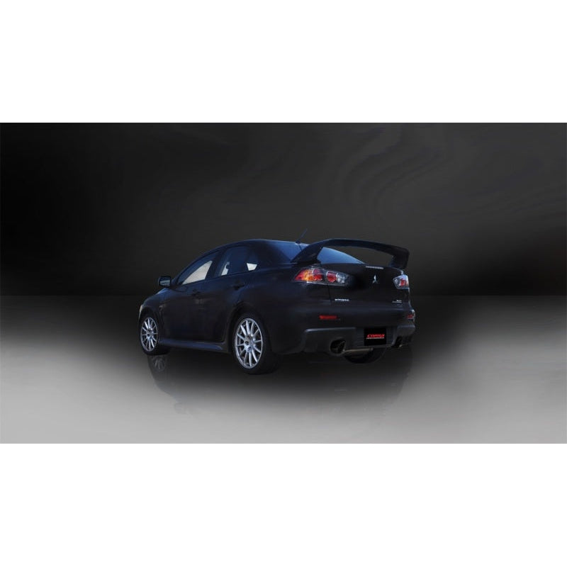 Corsa Sport Dual Rear Cat-Back Exhaust w/Black Tips - 2008-2014 Mitsubishi Lancer Evolution X