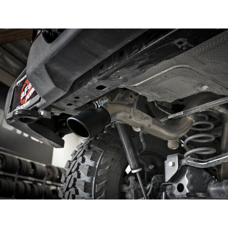 aFe MACH Force-Xp Axle-Back Hi-Tuck Exhaust System w/Black Tip 18-19 Jeep Wrangler (JL) V6 3.6L