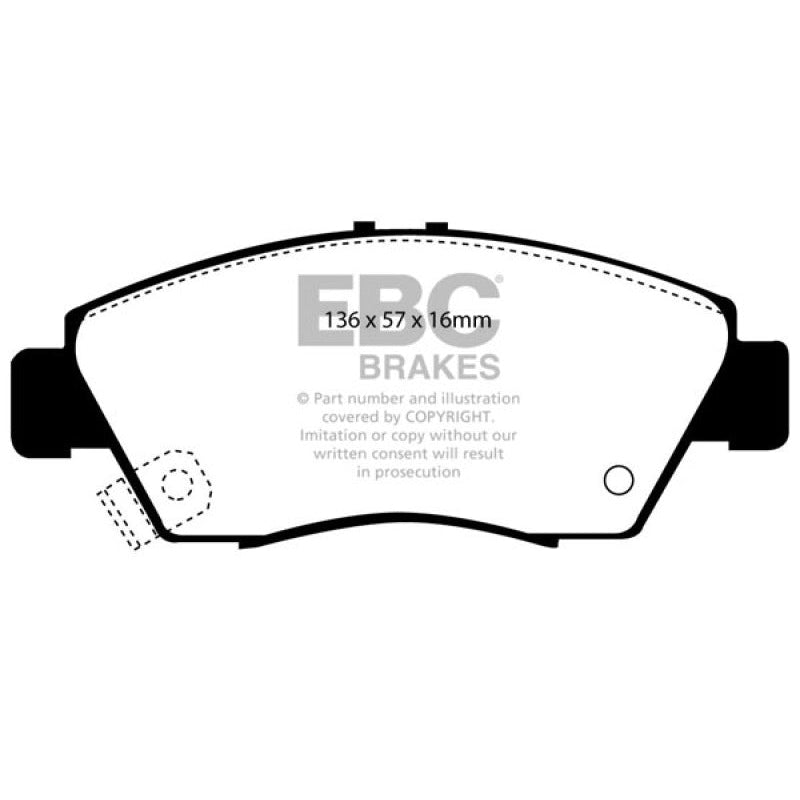 EBC Redstuff Brake Pads -  12 Acura ILX 1.5 Hybrid - Front Brake Pads