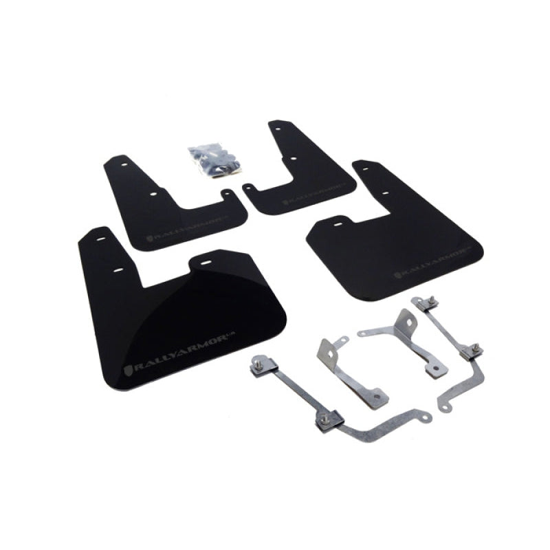 Rally Armor 08-11 Subaru STI (Hatch Only) / 11-14 WRX (Hatch Only) Black UR Mud Flap w/ Grey Logo - T1 Motorsports