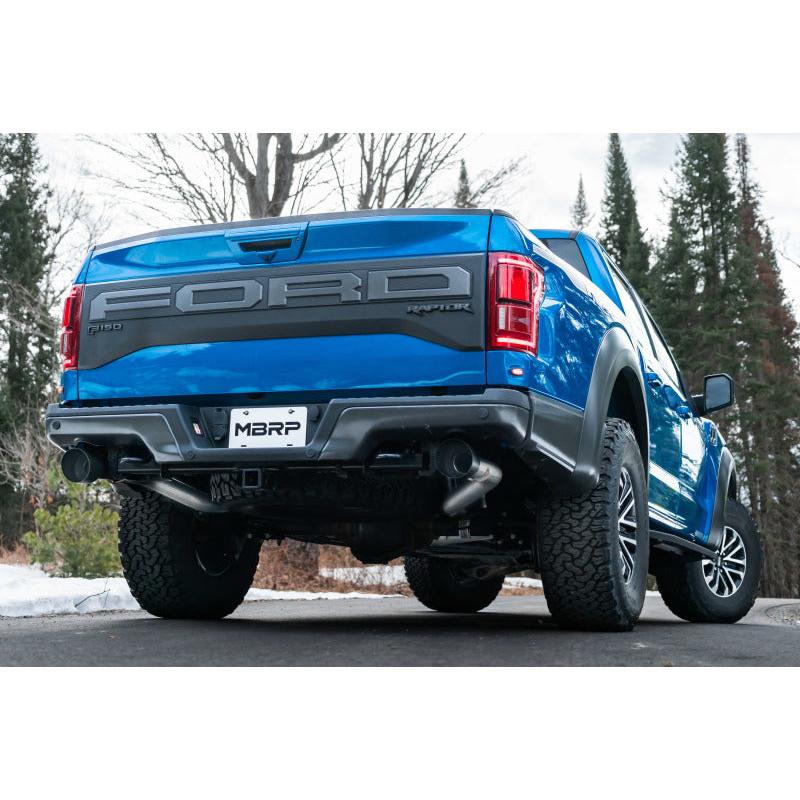 MBRP 17-20 Ford F-150 Raptor 3.5L Ecoboost Dual Rear Exit T409 3in Resonater Back Exhaust System - T1 Motorsports