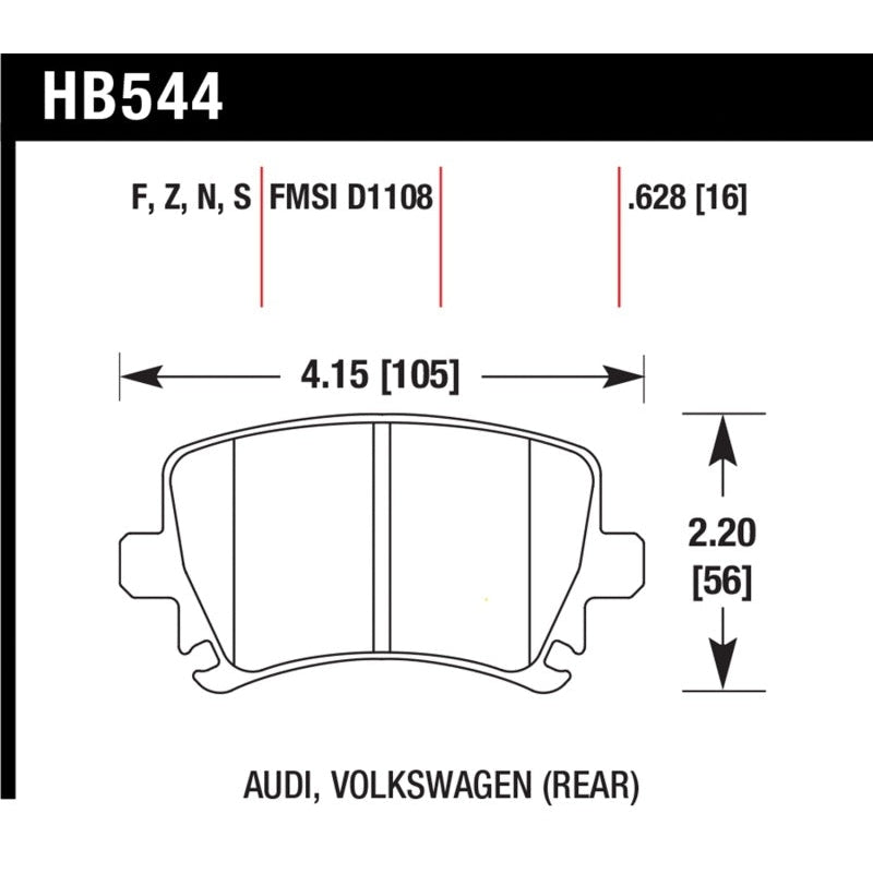 Hawk Audi A3 / A4 / A6 Quattro Performance Ceramic Rear Brake Pads - T1 Motorsports