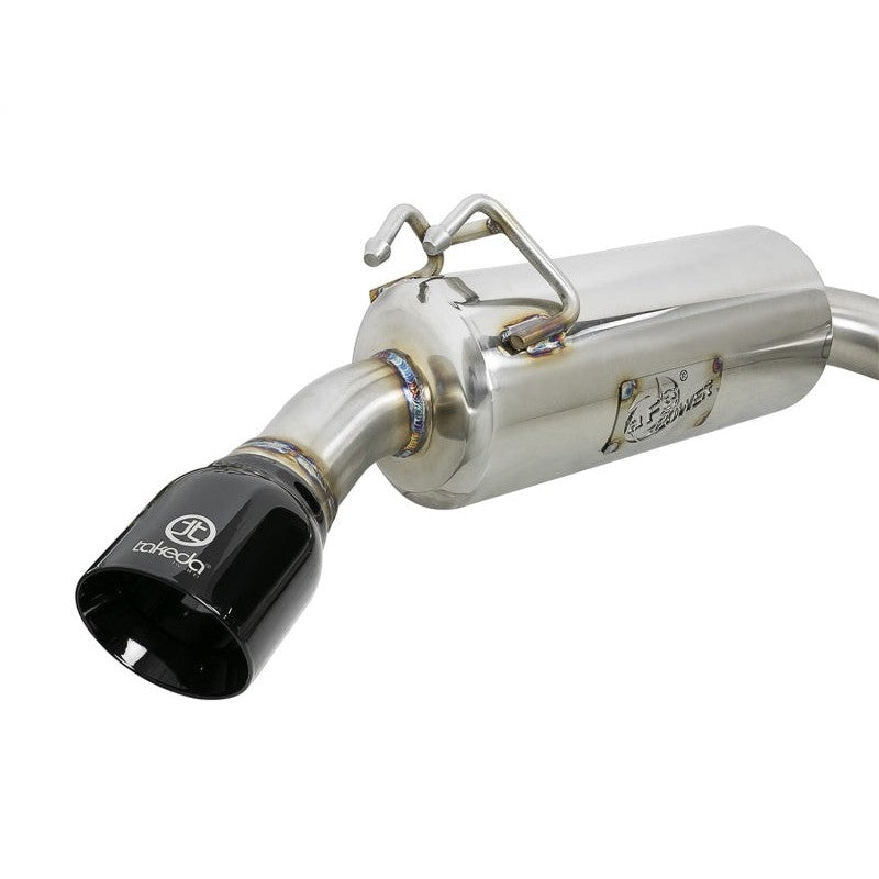 aFe Takeda 3in. to 2.5in. 304 SS C/B Exhaust 08-15 Mitsubishi Lancer EVO I4-2.0L (t) - Black Tips