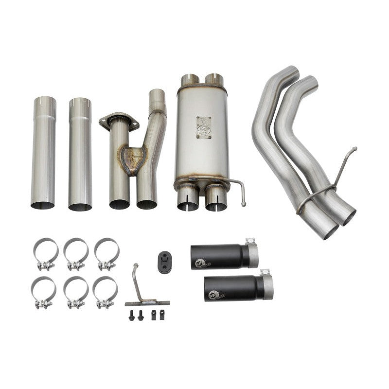aFe POWER Rebel Series 3in 409 SS Cat Back Exhaust w/ Black Tips 17 Ford F-150 Raptor V6-3.5L