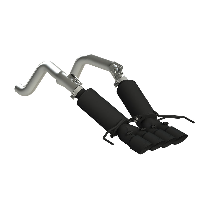 MBRP 14-19 Chevy Corvette V8 6.2L 3in Black Dual Cat Back w/ 4in Quad Dual Wall Tips - T1 Motorsports