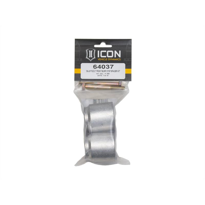 ICON 2005+ Ford F-250/F-350 2in Front Bump Stop Spacer Kit - T1 Motorsports